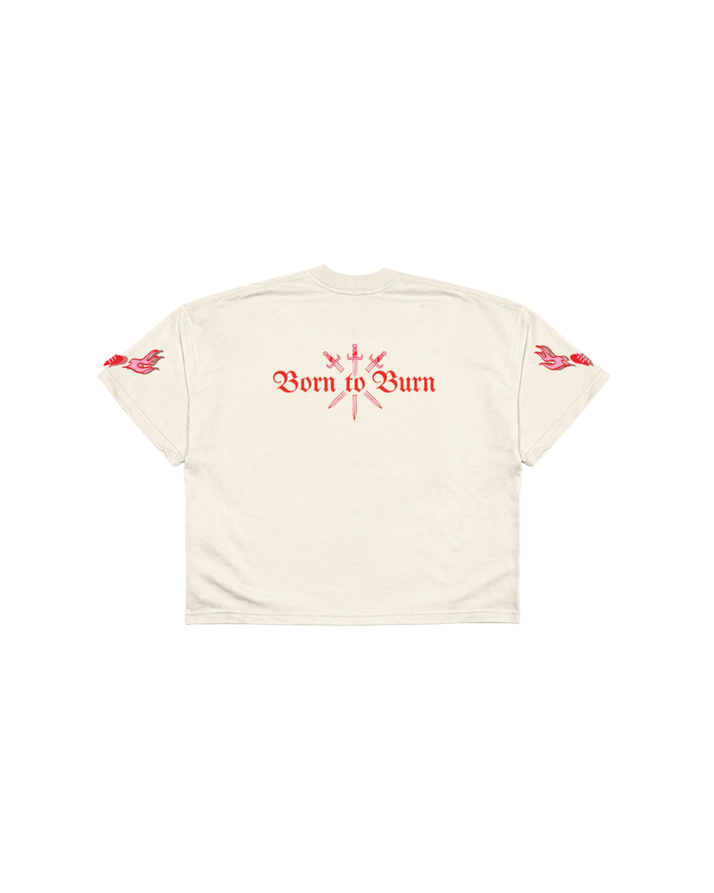 Camiseta Boxy Fit | Born to Burn White