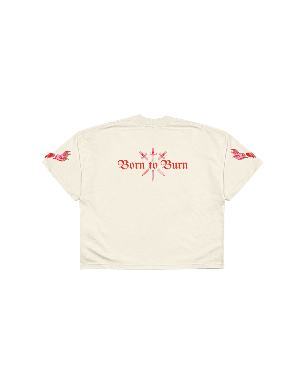 Camiseta Boxy Fit | Born to Burn White